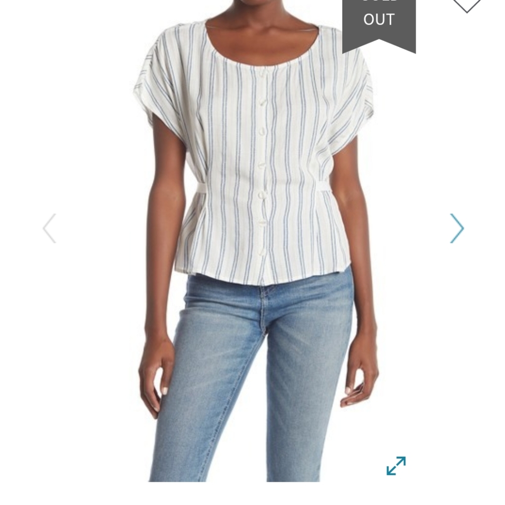Short sleeve dolman top striped
